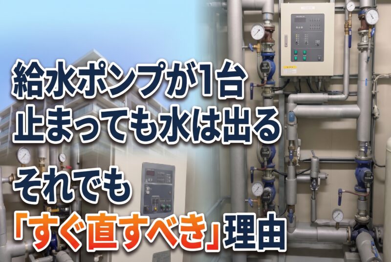 画像：保護中: 給水ポンプが1台止まっても水は出る。それでも「すぐに直すべき」理由